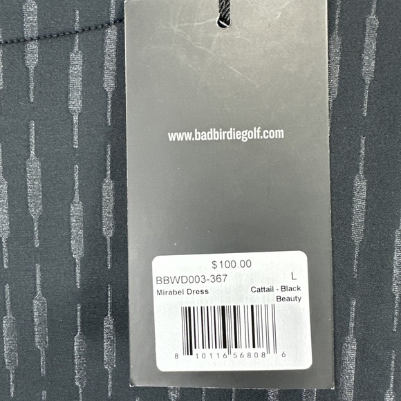 NWT Bad Birdie Dress Women's Large Black Cattail Mirabel Sleeveless Golf pockets - Picture 7 of 7